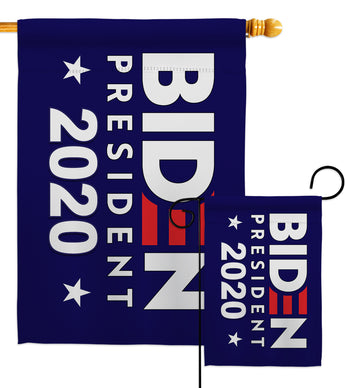 Biden President 2020 - Patriotic Americana Vertical Impressions Decorative Flags HG170079 Made In USA