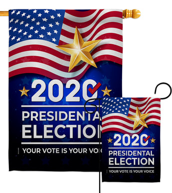 2020 Election - Patriotic Americana Vertical Impressions Decorative Flags HG170125 Made In USA