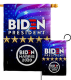 Biden Harris - Patriotic Americana Vertical Impressions Decorative Flags HG170126 Made In USA