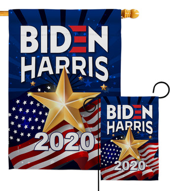 2020 Biden Harris - Patriotic Americana Vertical Impressions Decorative Flags HG170129 Made In USA