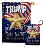 Trump Fight For You - Patriotic Americana Vertical Impressions Decorative Flags HG170132 Made In USA