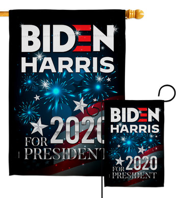 Biden for President - Patriotic Americana Vertical Impressions Decorative Flags HG170142 Made In USA