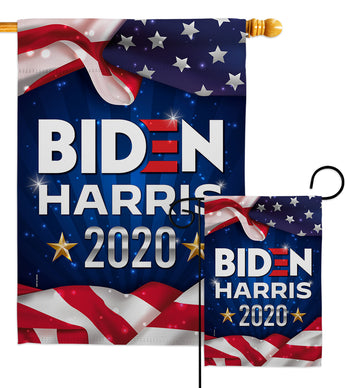 US Biden Harris - Patriotic Americana Vertical Impressions Decorative Flags HG170145 Made In USA