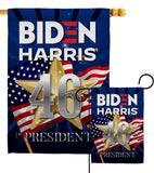 Biden Harris 46 - Patriotic Americana Vertical Impressions Decorative Flags HG170159 Made In USA