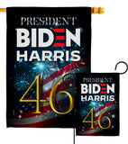 President 46 Biden - Patriotic Americana Vertical Impressions Decorative Flags HG170160 Made In USA