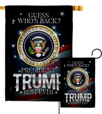 President Trump Best Ever - Patriotic Americana Vertical Impressions Decorative Flags HG170178 Made In USA