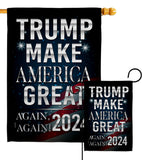 Make America Great Again 2024 - Patriotic Americana Vertical Impressions Decorative Flags HG170179 Made In USA