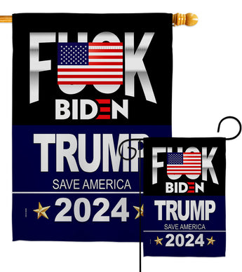 Fuck Biden Save America - Patriotic Americana Vertical Impressions Decorative Flags HG170188 Made In USA