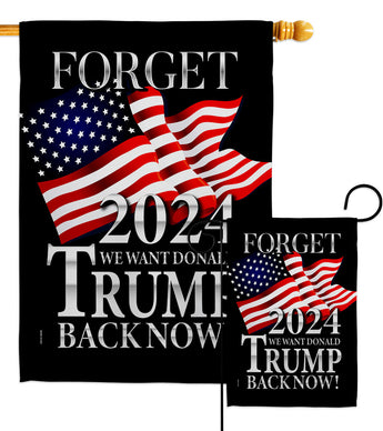 Trump Back Now - Patriotic Americana Vertical Impressions Decorative Flags HG170225 Made In USA