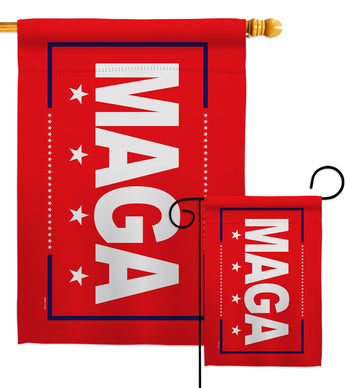 MAGA - Patriotic Americana Vertical Impressions Decorative Flags HG170226 Made In USA