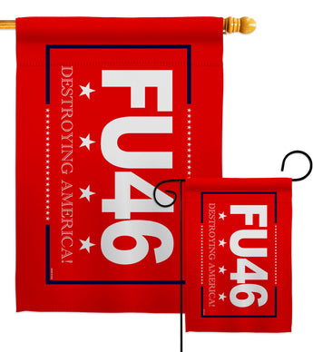 FU 46 - Patriotic Americana Vertical Impressions Decorative Flags HG170230 Made In USA