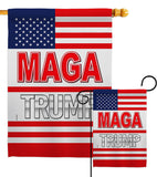 MAGA Trump - Patriotic Americana Vertical Impressions Decorative Flags HG170231 Made In USA