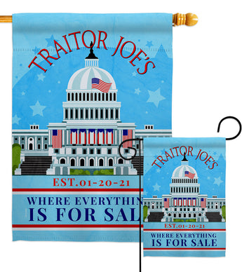 Traitor Joe's - Patriotic Americana Vertical Impressions Decorative Flags HG170250 Made In USA
