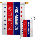 America Anti Biden - Patriotic Americana Horizontal Impressions Decorative Flags HG170251 Made In USA