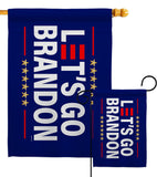 Let's Go Brandon Blue - Patriotic Americana Horizontal Impressions Decorative Flags HG170252 Made In USA