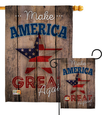 Make America Great Again - Patriotic Americana Vertical Impressions Decorative Flags HG191188 Made In USA