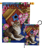 America Proud Kitten Cat - Patriotic Americana Vertical Impressions Decorative Flags HG191215 Made In USA