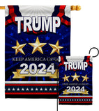 Keep America Great Trump - Patriotic Americana Vertical Impressions Decorative Flags HG192179 Made In USA