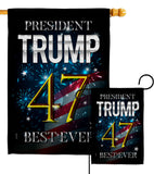 Trump 47 Best Ever - Patriotic Americana Vertical Impressions Decorative Flags HG192325 Made In USA