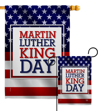 MLK Day - Patriotic Americana Vertical Impressions Decorative Flags HG192385 Made In USA