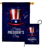 Happy President's Day - Patriotic Americana Vertical Impressions Decorative Flags HG192446 Made In USA