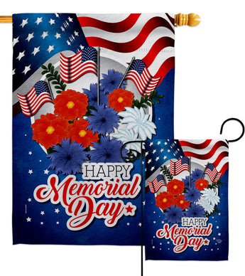 Honor Memorial Day - Patriotic Americana Vertical Impressions Decorative Flags HG192541 Made In USA