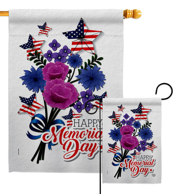 Memorial Bouquet - Patriotic Americana Vertical Impressions Decorative Flags HG192542 Made In USA