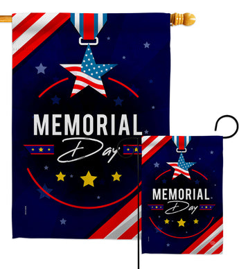 Memorial Day Honor - Patriotic Americana Vertical Impressions Decorative Flags HG192598 Made In USA