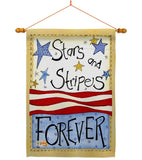 Stars & Stripes - Patriotic Americana Vertical Impressions Decorative Flags HG111005 Made In USA