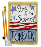 Stars & Stripes - Patriotic Americana Vertical Impressions Decorative Flags HG111005 Made In USA