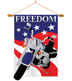Freedom - Patriotic Americana Vertical Applique Decorative Flags HG111045