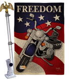 Freedom - Patriotic Americana Vertical Impressions Decorative Flags HG111045 Made In USA