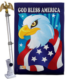 Freedom Eagle - Patriotic Americana Vertical Impressions Decorative Flags HG111051 Imported