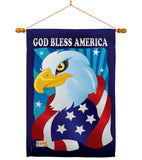 Freedom Eagle - Patriotic Americana Vertical Impressions Decorative Flags HG111051 Imported