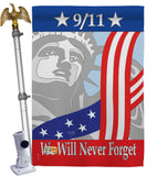 September 11th - Patriotic Americana Vertical Impressions Decorative Flags HG111060 Made In USA
