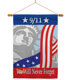 September 11th - Patriotic Americana Vertical Impressions Decorative Flags HG111060 Made In USA