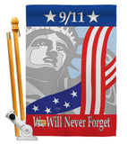 September 11th - Patriotic Americana Vertical Impressions Decorative Flags HG111060 Made In USA