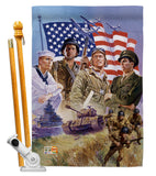 The Armed Forces - Patriotic Americana Vertical Impressions Decorative Flags HG111072 Made In USA