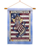 One Nation Under God - Patriotic Americana Vertical Impressions Decorative Flags HG111074 Made In USA