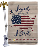 Land I Love - Patriotic Americana Vertical Impressions Decorative Flags HG111083 Made In USA