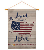 Land I Love - Patriotic Americana Vertical Impressions Decorative Flags HG111083 Made In USA