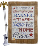 Star Spangled Pride - Patriotic Americana Vertical Impressions Decorative Flags HG111086 Made In USA