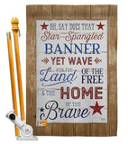 Star Spangled Pride - Patriotic Americana Vertical Impressions Decorative Flags HG111086 Made In USA