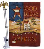 God Bless America - Patriotic Americana Vertical Impressions Decorative Flags HG111090 Made In USA