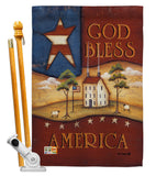 God Bless America - Patriotic Americana Vertical Impressions Decorative Flags HG111090 Made In USA