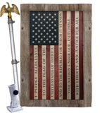 Pledge of Allegiance - Patriotic Americana Vertical Impressions Decorative Flags HG111091 Made In USA