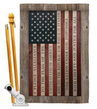 Pledge of Allegiance - Patriotic Americana Vertical Impressions Decorative Flags HG111091 Made In USA