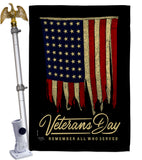 Remember Who Served - Patriotic Americana Vertical Impressions Decorative Flags HG111092 Made In USA