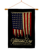 Remember Who Served - Patriotic Americana Vertical Impressions Decorative Flags HG111092 Made In USA