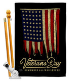 Remember Who Served - Patriotic Americana Vertical Impressions Decorative Flags HG111092 Made In USA